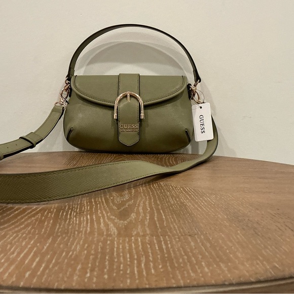 GUESS Los Angeles Harlow Crossbody Handbag - Light Musk - Picture 2 of 6